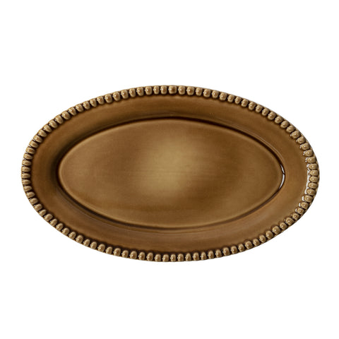 DARIA Oval platter stoneware 35 cm
